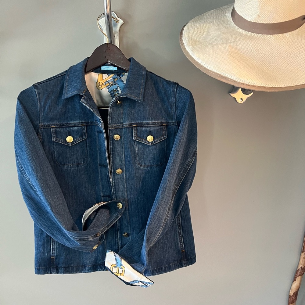 J. McLaughlin Dark Blue Denim Jacket